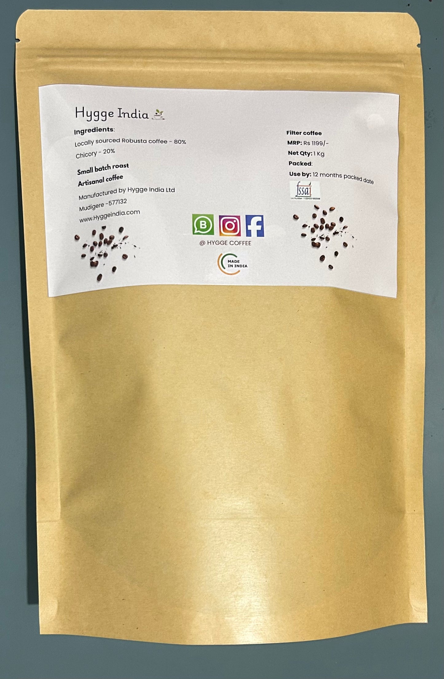 Robusta filter coffee blend (1 Kg)